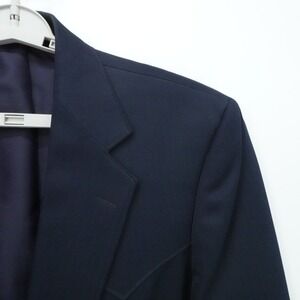TAOS Country Western Blazer Mens 42L Navy USA Made Ghost‎ Striped Tailored